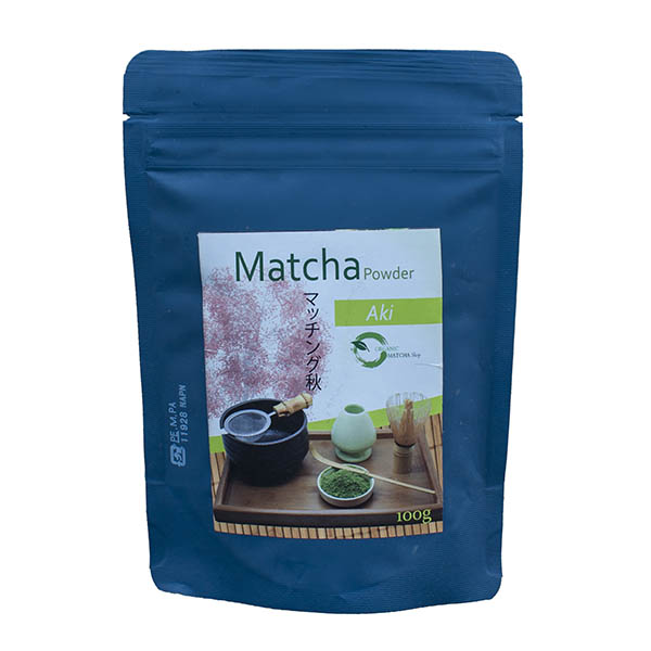 Bột Matcha Aki được sản xuất từ các lá thứ 2-3 của búp trà